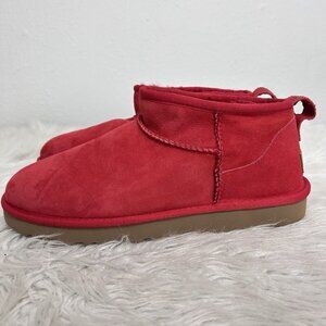 UGG CLASSIC MINI II WOMEN’S ANKLE BOOTS SUEDE  US 10 /UK 8 /EU 41  ORANGE RED